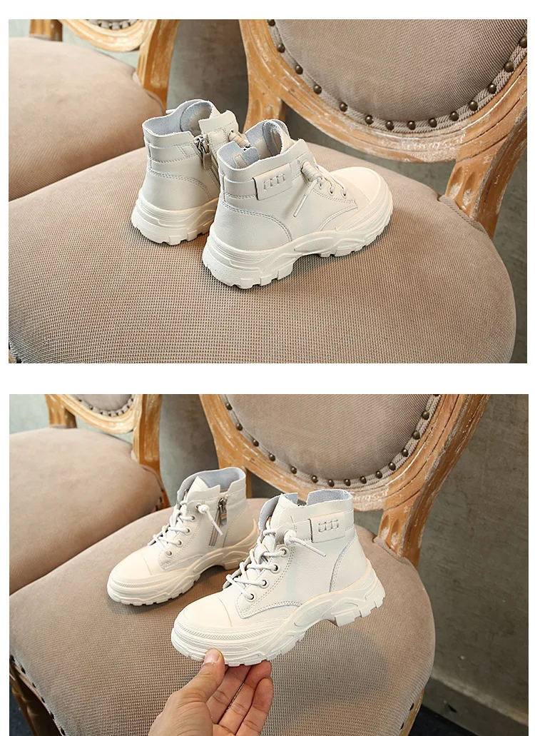 Детские повседневные ботинки; Новинка года; осенне-зимняя детская обувь; тонкие ботинки для мальчиков; ботинки для девочек в британском стиле