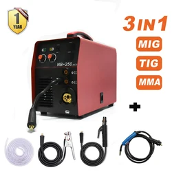 Soudeur semi automatique à fil 3 en 1, 220V MIG/TIG/MMA, onduleur Argon Arc sans gaz 5 KG, NB 250 