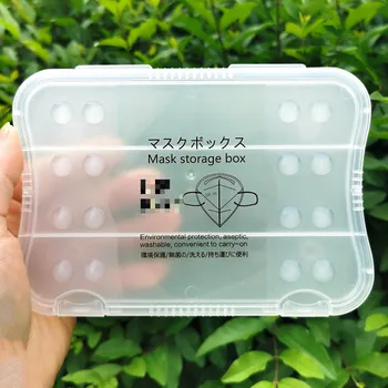 

1pcs Transparent Mini Portable Mask Card Storage Box Dustproof And Waterproof Multifunctional Storage Card Box