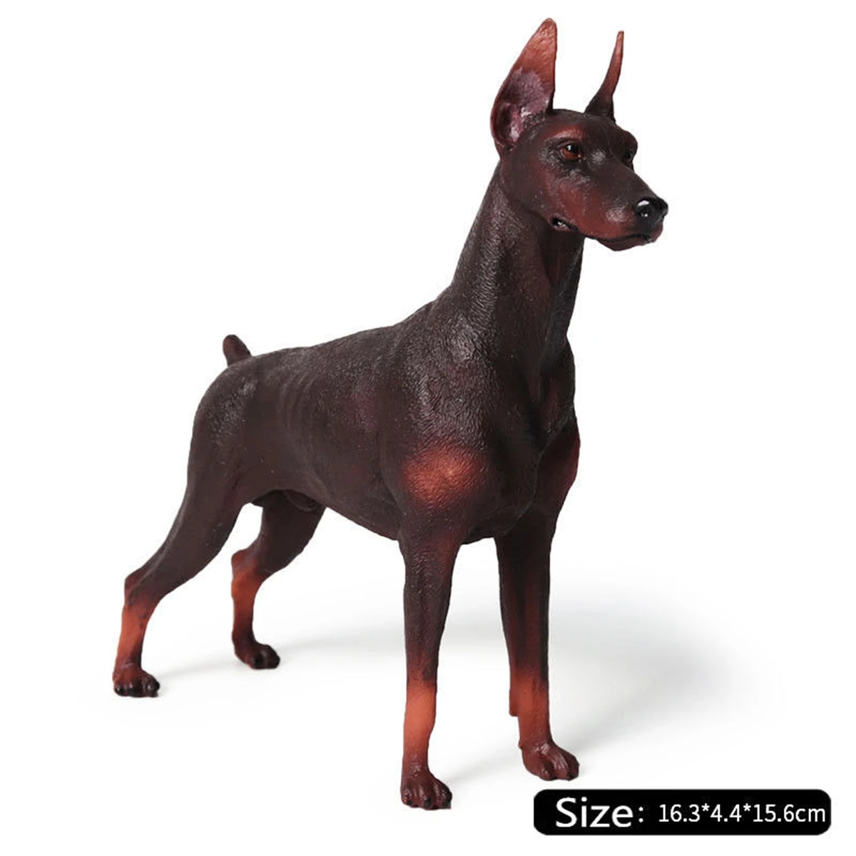 Немецкая фигурка собаки Doberman Pinscher животного коллекционная игрушка Обучающие