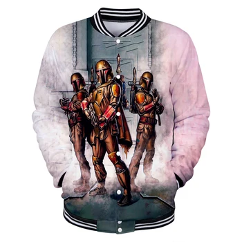 

2019 New designs Mandalorian Baseball uniform Autumn Casual Harajuku Mandalorian Baseball Jackets plus size for men streetwear
