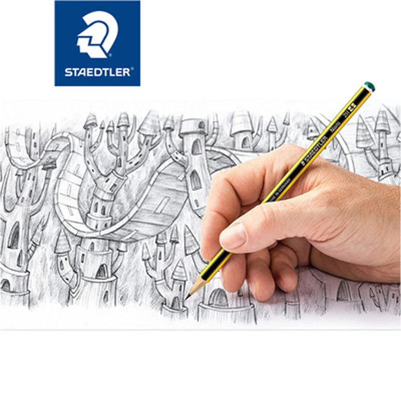 12 шт., STAEDTLER 120, стандартные карандаши, пишущий карандаш, канцелярские принадлежности, школьные офисные принадлежности, карандаш для рисования, черные грифельные HB карандаши