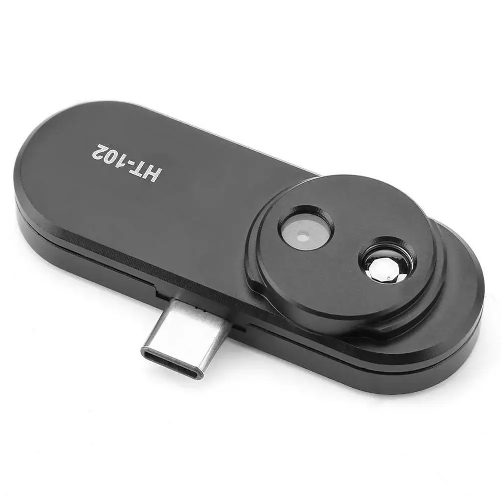 US $129.00 HT102 Thermometer Multifunction Meter Handheld Detection Mobile Phone Infrared Black High Thermal Imager for Android