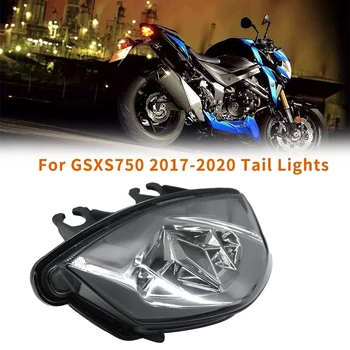 

Motorcycle Sequential LED Tail Lights Black Lens Brake Rear Turn Signals Integrated Light for Suzuki GSXS750 2017-2020