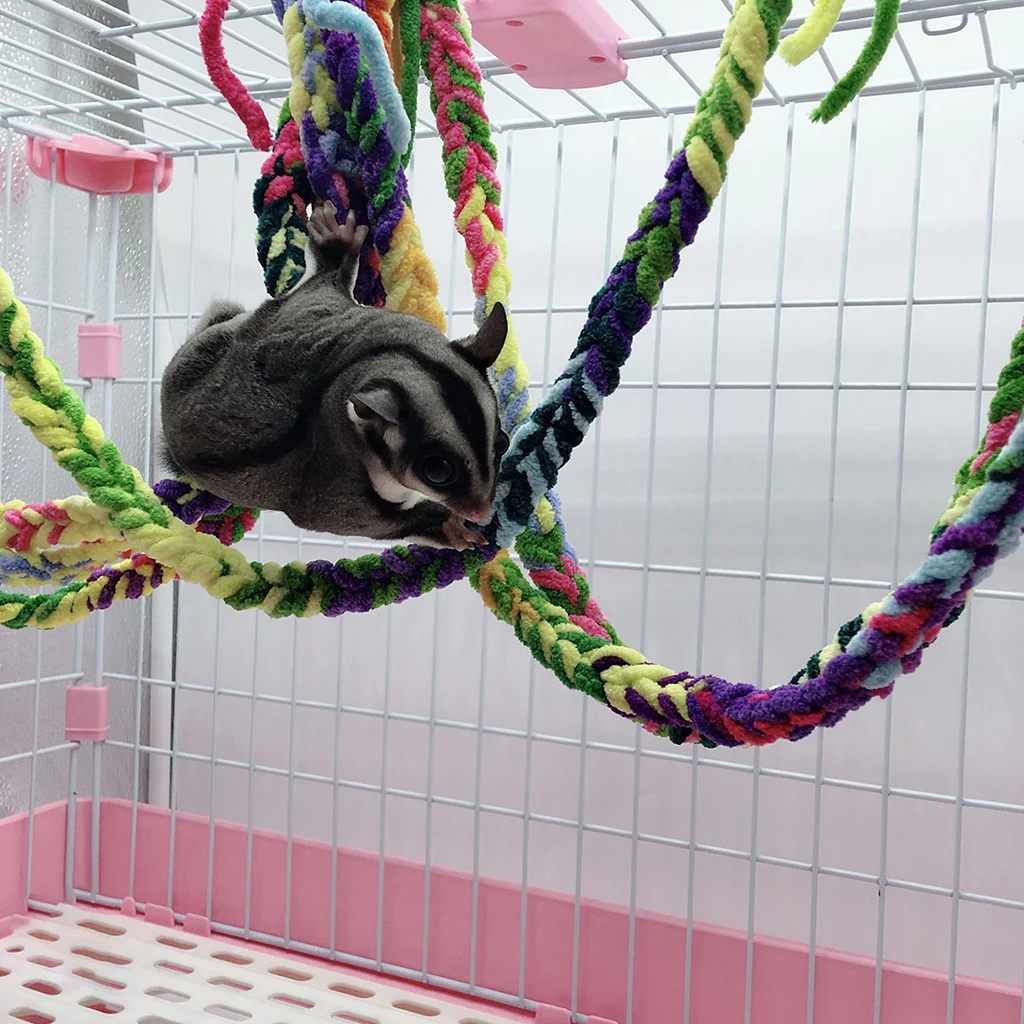 2 Pcs Birds Hamster Swing Toys Cage Hanging Toy For Birds Parrots Rat Mice Hamster Small Animals Pet Swing Toy 