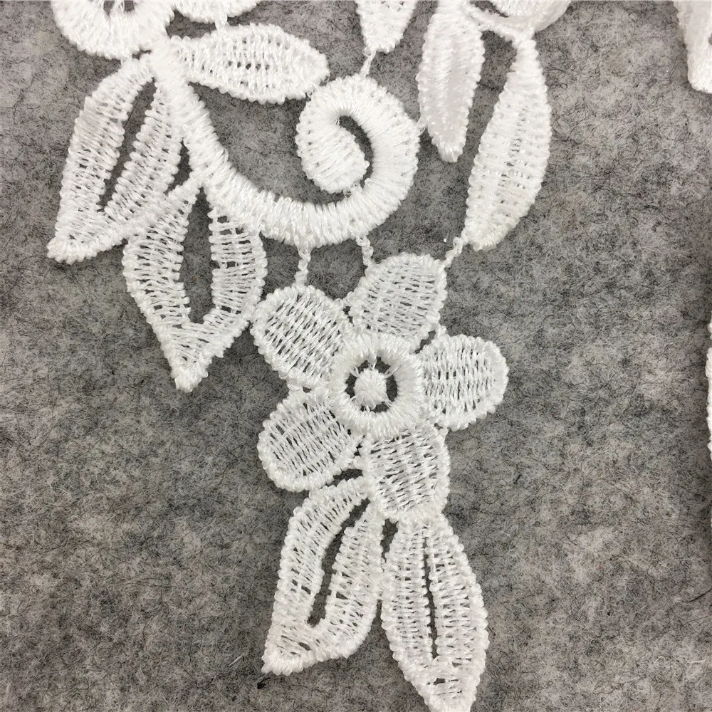Embroidery Applique Lace Fabric Collar DIY Sewing Lace neckline Clothing Accessories Scrapbooking A pair lace fabric,lace garment accessories,lace sewing supplies,lace sewing accessories,lace accessories,clothing accessories
