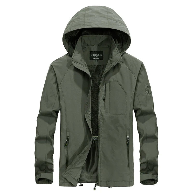 

Plus Size 5XL Men Waterproof Breathable Jacket Spring Autumn Thin Casual Overcoat Army Tactical Windbreaker Jacket Coats