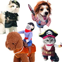 Pet Dog Funny Clothes Dogs Cosplay Costume Halloween Christmas Comical Outfits With Wig Set Pet Cat Dog Festival Party Clothing