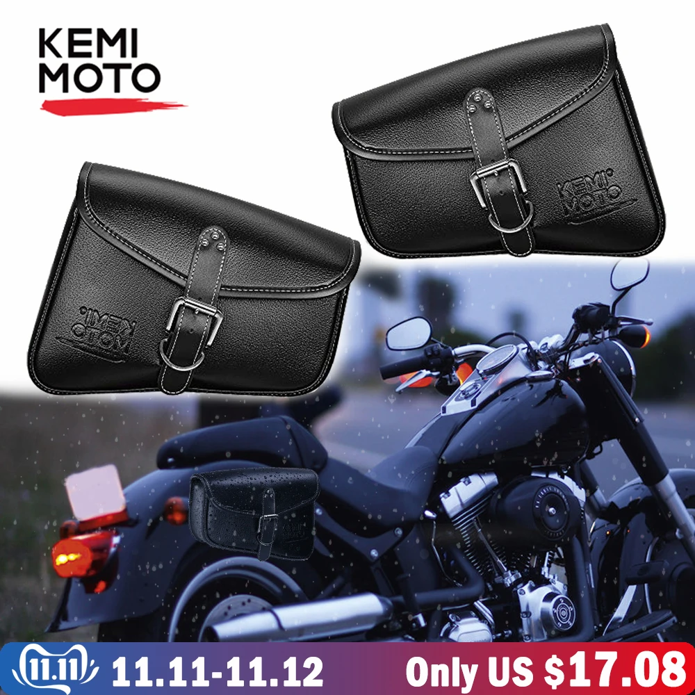 Мотоциклетная седельная сумка сумки маятники кожаная Боковая Сумка для Harley Sportster