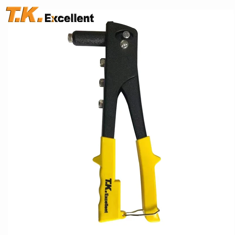 Rivet Gun Kit with 150 Pcs Rivets,Hand Riveter Set, 4 Sizes of Rivet Heads Attached, Hand Rivet Gun Tool for Metal, Wood