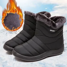 Reetene/Лидер продаж; женские зимние ботинки; нескользящие водонепроницаемые ботинки; женские ботильоны из толстого плюша; Женская рабочая обувь для девочек; большие размеры 43