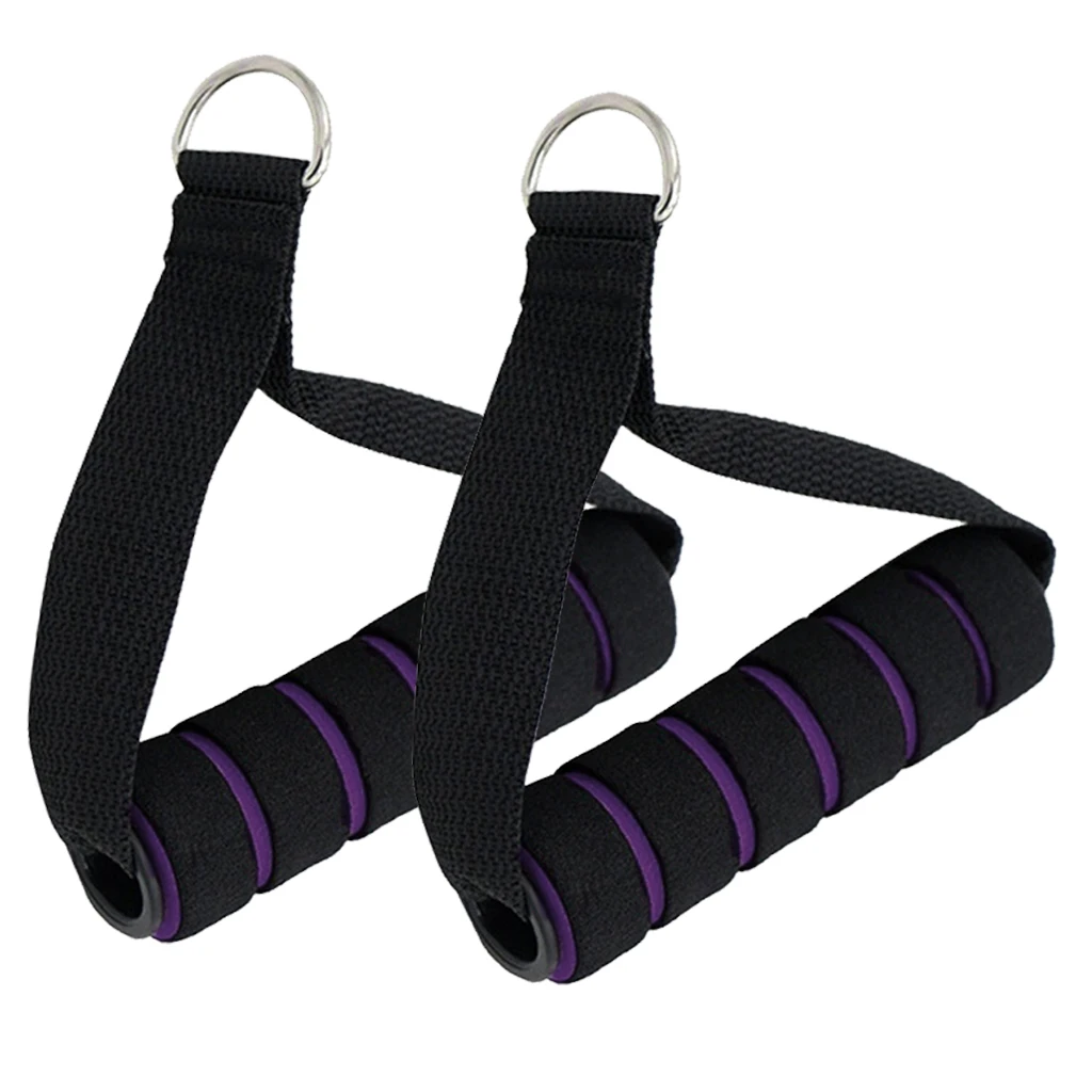 Resistance Band Handle Heavy Duty Cable Machine Attachment with ABS Core, Strong Nylon Webbing