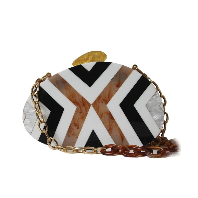 

New Fashion Colorful Acrylic Bags Luxury Women Messenger Bags Elegant Marble Evening Clutch Bags Party Prom Wedding Handbags