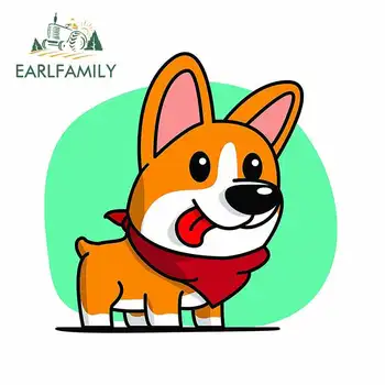 

EARLFAMILY 13cm x 12.5cm Cute Koji Car Sticker Pet Dog Decal Vinyl Rear Windshield Car Head Stickers Waterproof Car Styling