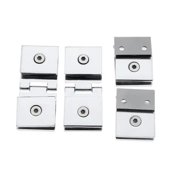 

2 Pcs Stainless Steel Glass Doors Hinge Cupboard Cabinet Clip Showcase Shower Screen Partition Glazing Doors Hinge Home Hardware