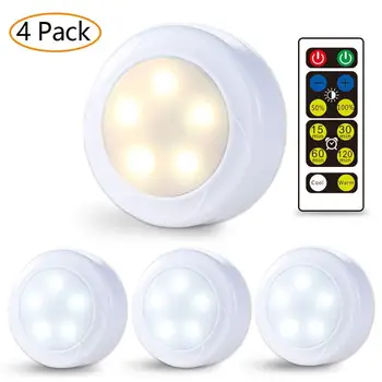 

AKDSteel Dimmable LED Under Cabinet Light with Remote Control Battery Operated LED Closets Lights for Wardrobe Bathroom lighting