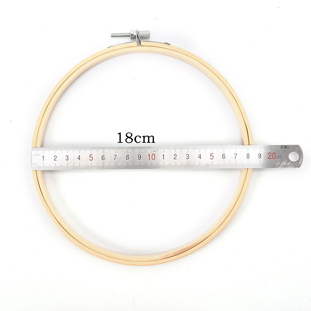 8 Размер 13-34 см бамбуковая рамка для вышивания кольца для рукоделия устройство для вышивки крестом круглая петля ручные бытовые швейные инструменты - Цвет: 18cm