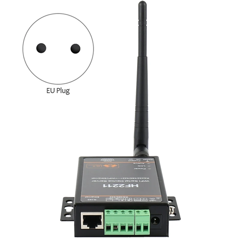 PPYY-HF2211 Modbus Последовательный RS232/RS485/RS422 к Ethernet/Wi-Fi конверсионный модуль, поддержка обновления веб-OTA wiselss(EU Plug