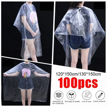 

New 100/Pcs Hair Cutting Cape Disposable Waterproof Hair Salon Capes Haircut Apron Salon Barber Tools Oil-proof DIY Haircut