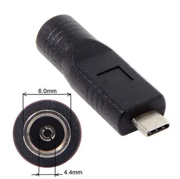 

DC Jack 6.0*4.4mm Input to USB-C Type-C Power Plug Charge Adapter for Laptop Phone