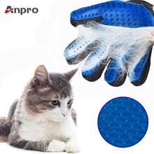 Anpro перчатки для ухода за кошками, 1 шт., перчатки для удаления шерсти домашних животных, перчатки для чистки, эффективного массажа, перчатки для ухода за кошками, расчески для собак