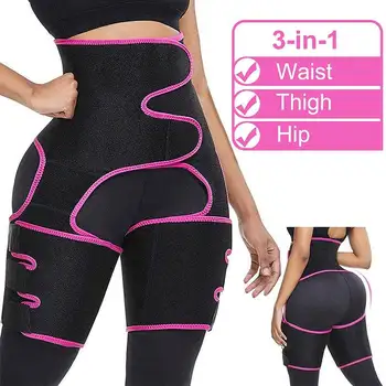 

Corset Secret Thigh & Waist Trainer Belt High/Low Waist Adjustable Elasticity Slimming Sweatband Sauna Effect Waist Trainer Belt