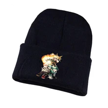 Аниме Boku no Hero academic вязаная шапка для косплея унисекс с принтом для Взрослых Повседневная хлопковая шапка для подростков зимняя вязаная шапочка