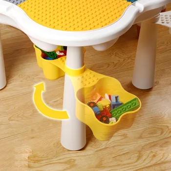 

4PCS Block Storage Basket Children's Tables Building Blocks Matching Storage Box Toy Storage Construction Play Table Accessories