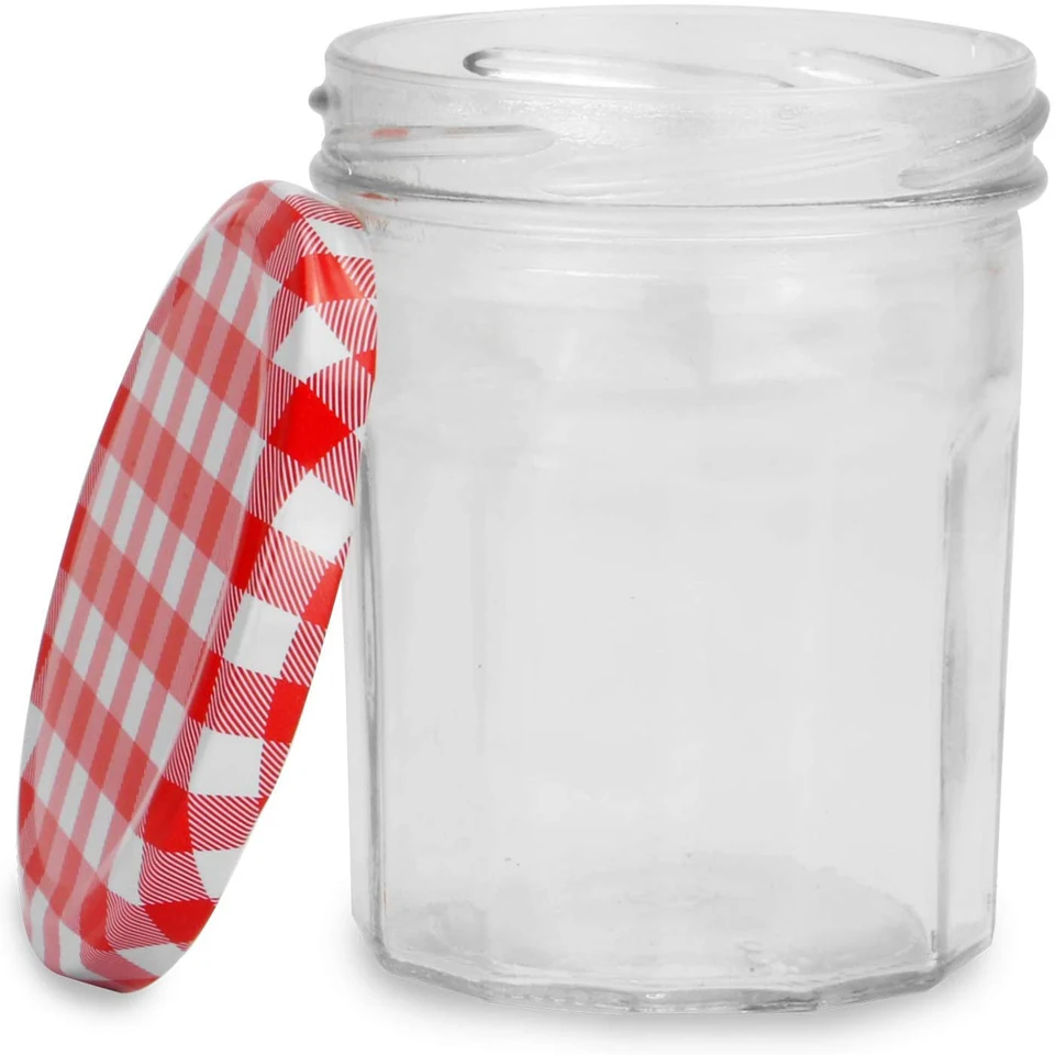 TAVADA Lot De 4 Bocaux En Verre, Pot En Verre Avec Couvercle 540ml