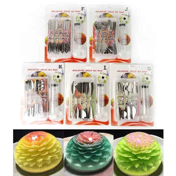 

3D Gelatin Jelly Art Tools Stainless Steel Pastry Nozzles for Jelly Cake Pudding Nozzle Decor DIY Needle Tips Pastry Tools