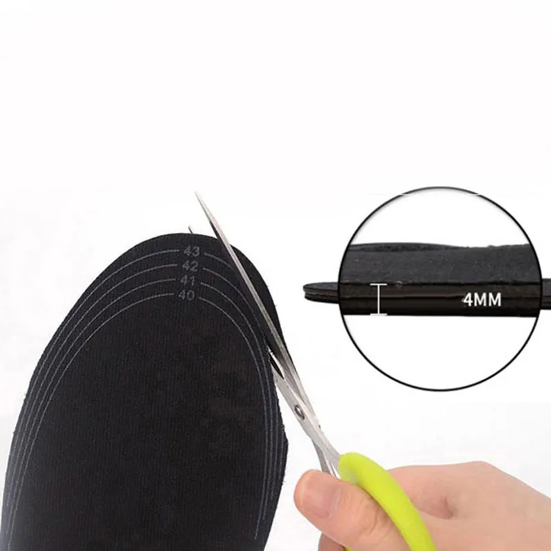 Black Heated Woman Insoles Electric Keep Feet Boots Warm Socks Charging Warming Heating Rechargeable