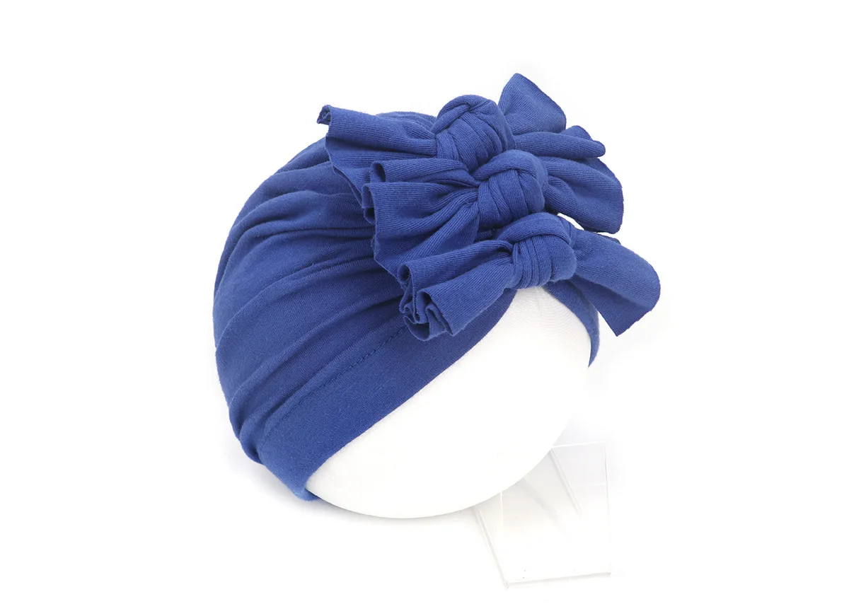 accessoriesdoll baby accessories Cute 1PCS Folds Knotted Bow Indian Baby Knitted Hat Newborn Infant Kids Boy Girl Turban Flower Beanie Hat Soft Caps Headwear baby accessories diy Baby Accessories