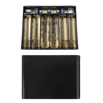 

USB DC 12V 10A Output 6x 18650 Batteries DIY Power Bank Box Charger for Cellphone WiFi Router LED Light Security Camera