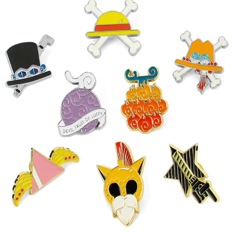 One Piece Luffy Alloy Brooch Cartoon Badgeor (2)