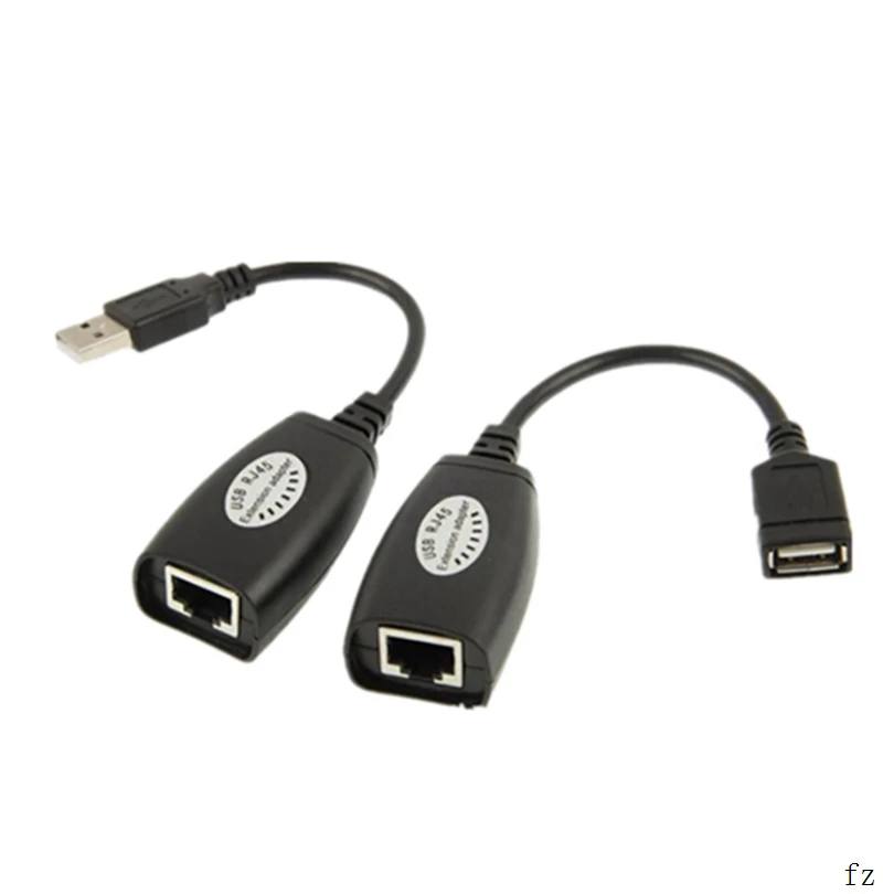 50 наборов 2 шт./компл. Универсальный USB UTP расширитель адаптер Over Single RJ45 Ethernet-кабель для сети Ethernet Wi Fi ретранслятор кабель