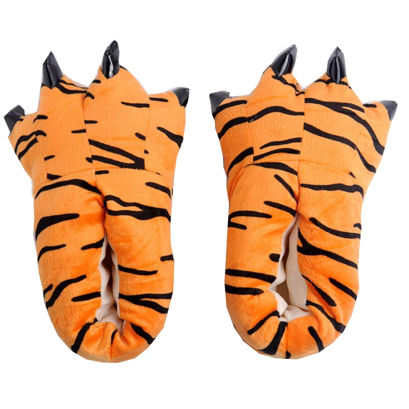 

New 2019 Winter Warm Soft Indoor Floor Slippers Women Men Children Shoes Paw Funny Animal Christmas Monster Claw Plush Home