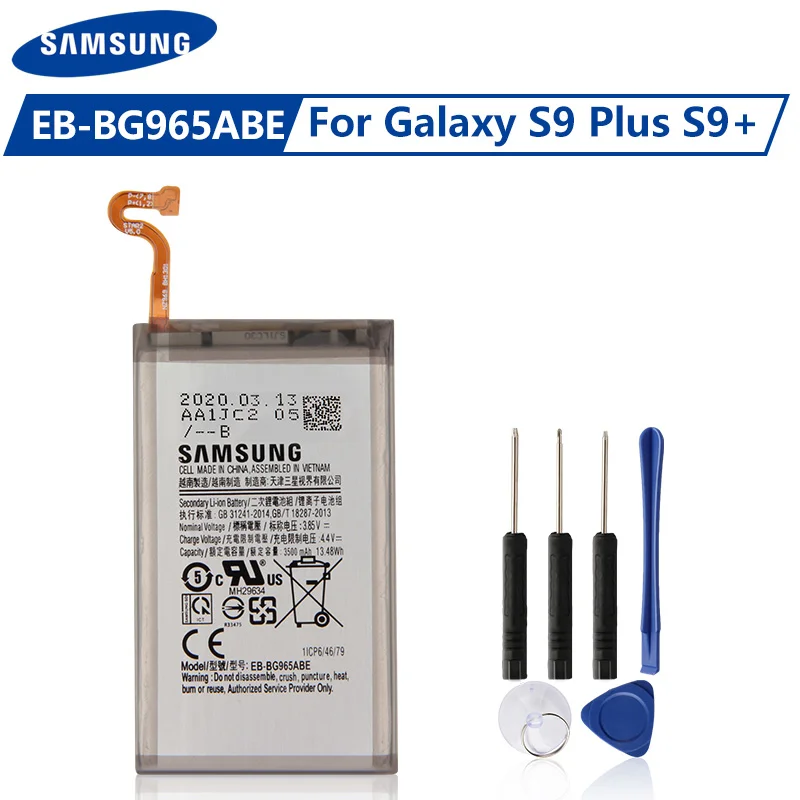 Оригинальный EB BG965ABE батареи Samsung для GALAXY S9 Plus S9Plus G9650 + G965F 3500 мАч|Аккумуляторы