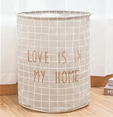 1pc Laundry Basket Folding Round Storage Fabric Bag Large Clothes Toy Holder Handle Bucket Organizer Large Capacity - Цвет: L-5