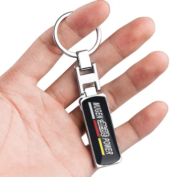 

Keyring Keychain 3D Metal MUGEN POWER Auto Emblem Chrome Logo Badge for HONDA Civic Accord S2000 CR-V Car-Styling Accessories