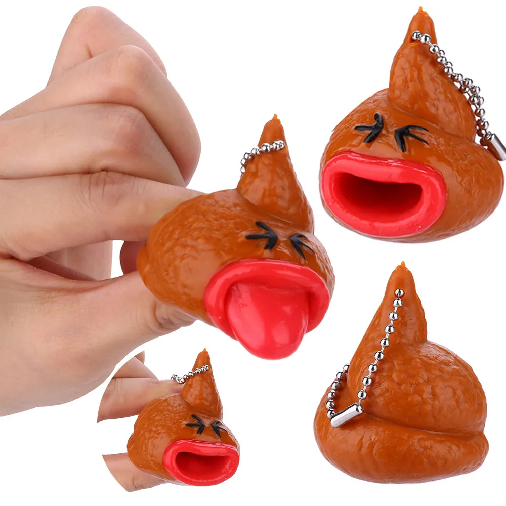 Игрушка-смайлик Poo брелоки на выход языки новинка забавная маленькая розыгрышная