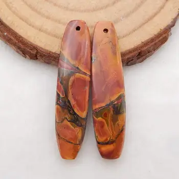 

Hot Sale Multi-Color Picasso Jasper Earrings Bead, stone for earrings making, 35x9x3mm, 3.7g