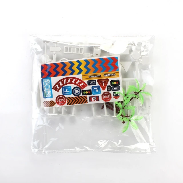 Traffic Light Toy Mini Traffic Signal Light Model Toy Child Educational Toy with 19 Pcs Road Sign Failures D5QA 5