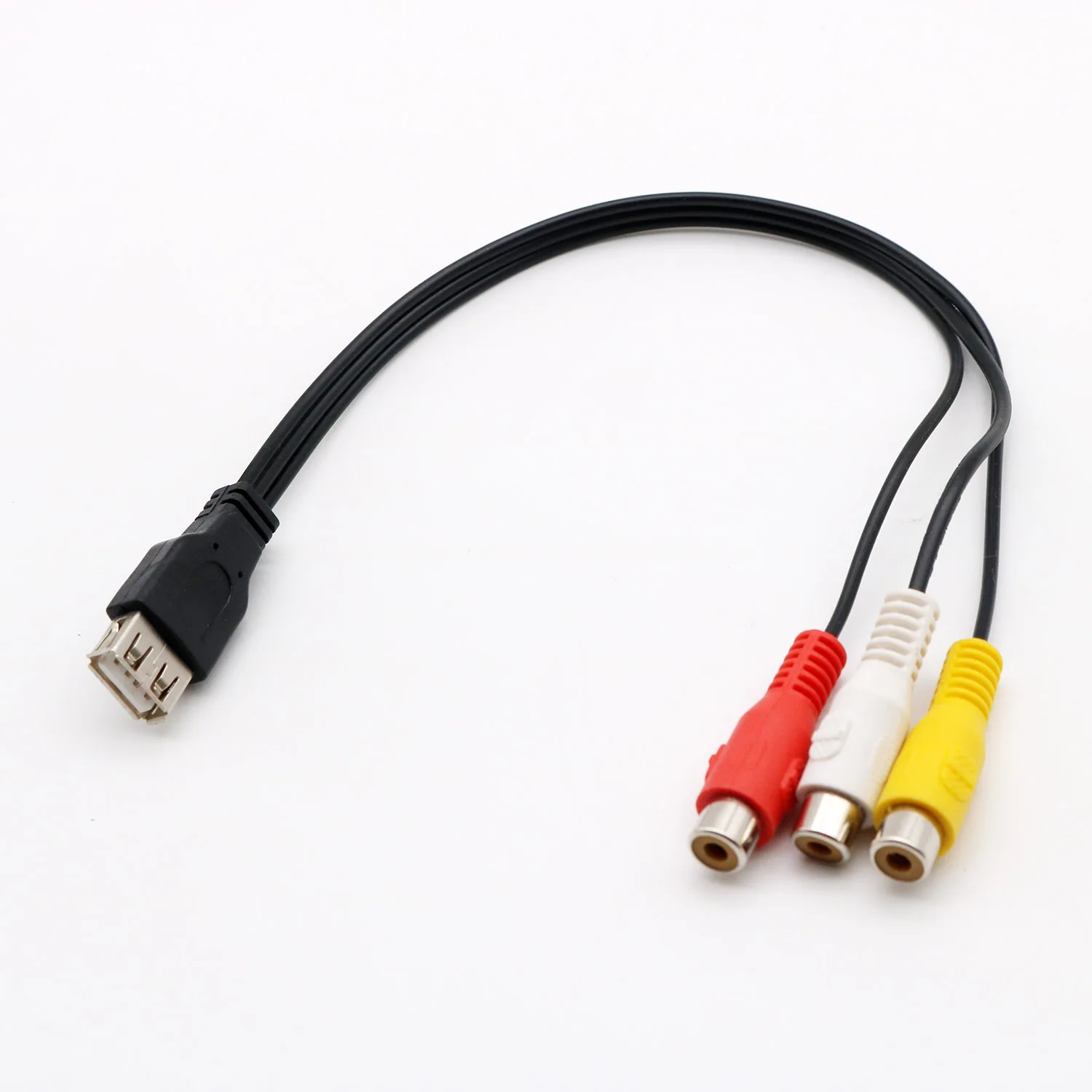 Композитный адаптер с USB гнездового на 3 RCA RGB ПК ТВ AV аудио видео кабель конвертер