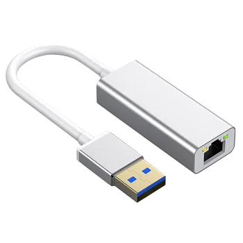 

Portable USB3.0 Conversion RJ-45 Gigabit Drive-Free Aluminum Alloy Ethernet Network Card Converter for All Computers