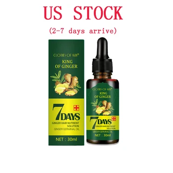 

7 Days Fast Ginger Hair Growth Serum For Hair Loss Treatment Thicker Hair Care Dry Damaged Hairs Nutrition Hair Care