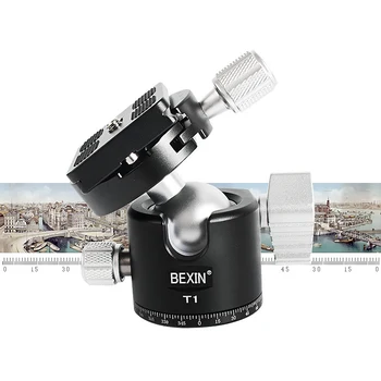 

CNC Machining Aluminum Ball Head Ballhead Low Center of Gravity for Canon Nikon Sony DSLR Camera Tripod Monopod