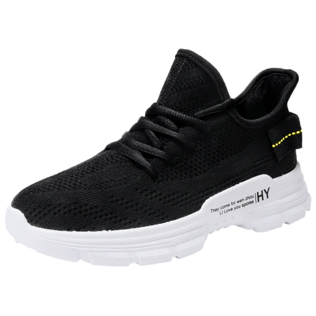 Новинка; обувь Flyknit; кроссовки с механической подошвой; женская обувь; легкая дышащая повседневная спортивная обувь; Женская Вулканизированная обувь - Цвет: black