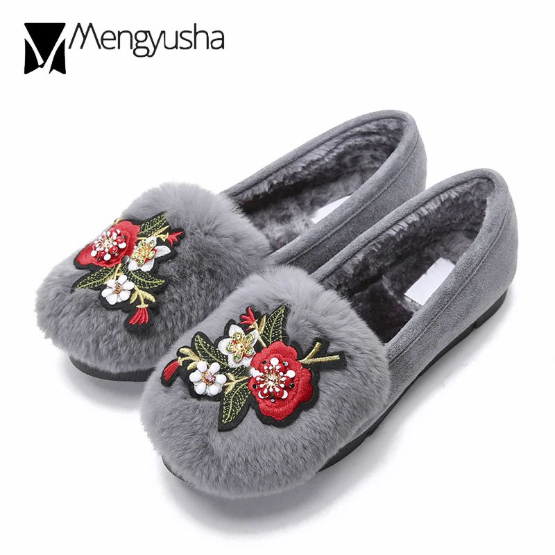 rabbit fur moccasins