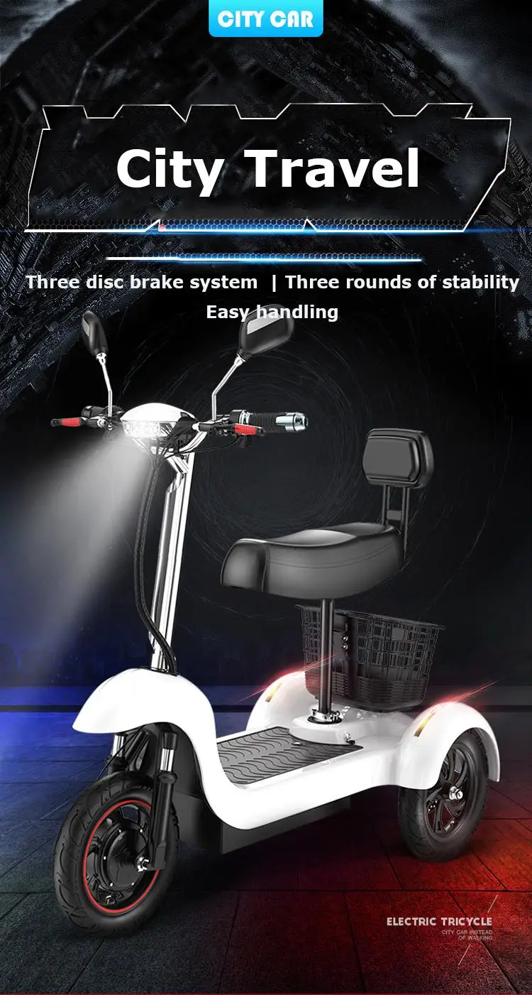 Daibot Electric Tricycle Bike 3 Wheels Electric Scooters Single Motor 500W 48V WhiteBlack Electric Scooter With Seat Adults  (13)