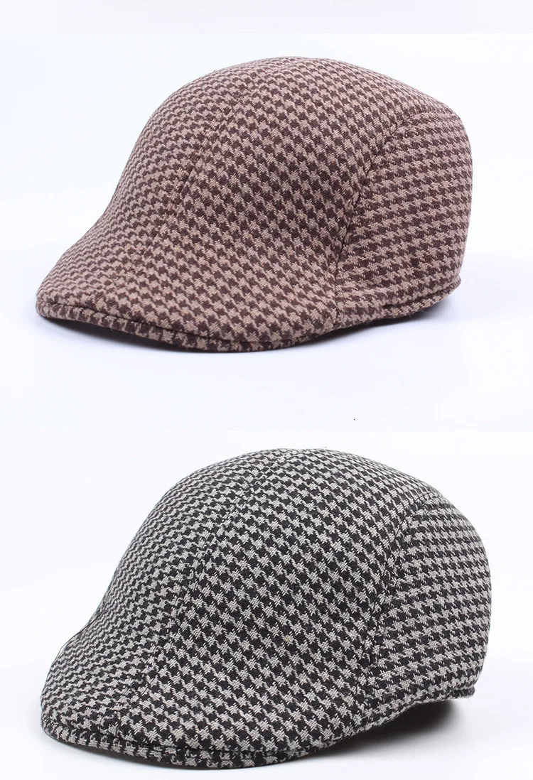 Мужские и женские мягкие клетчатые Ретро шляпы в полоску повседневные дышащие зимние теплые удобные береты